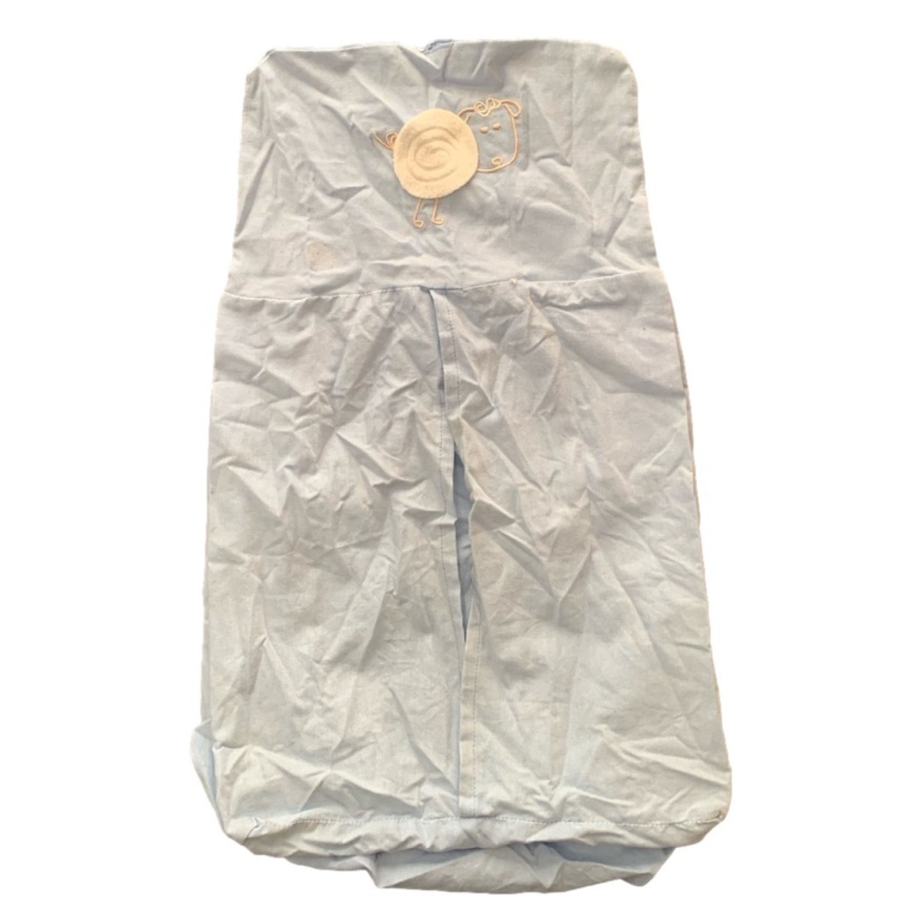 Light Blue Diaper Caddy Stacker Hanging Fabric Storage